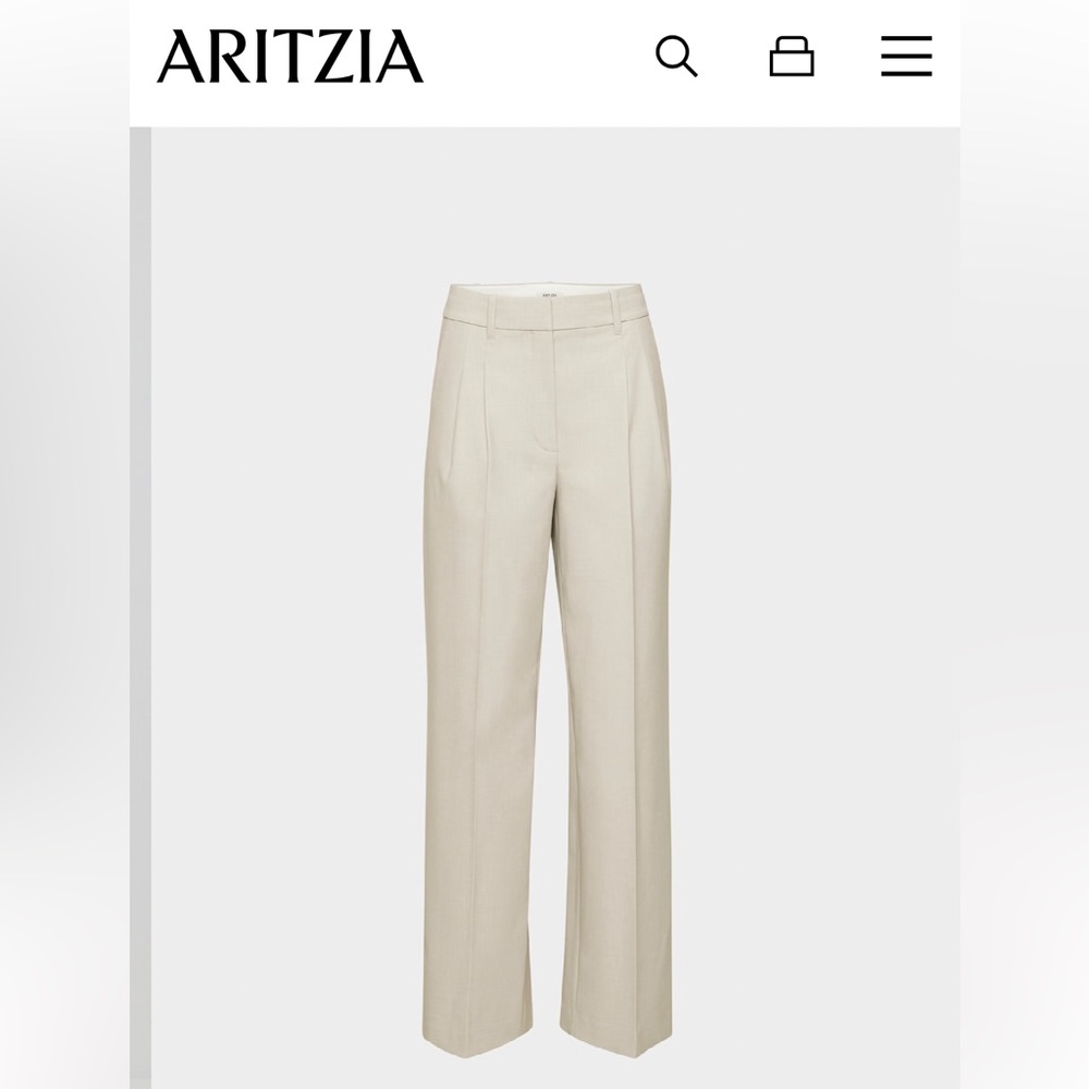Aritzia Effortless Trousers in Light Birch